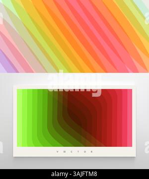 Abstract geometrical background. Modern screen design for mobile app and web. Cover design template. 3d vector illustration for brochure, banner, flye Stock Vector