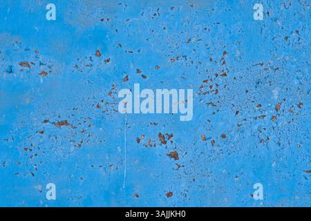 Old blue rusty metal texture background. Grunge rusty metal surface Stock Photo
