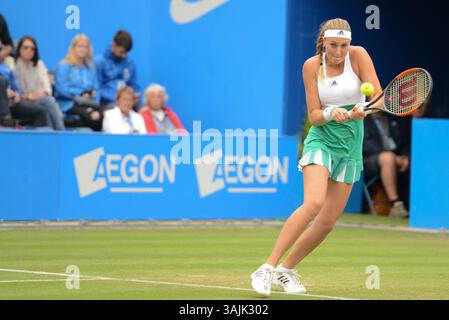 June 23, 2017 - Birmingham, England - KRISTINA MLADENOVIC of France in her quarterfinal match v. P. Kvitova in the Aegon Classic Birmingham tennis tournament. (Credit Image: © Christopher Levy via ZUMA Wire) Stock Photo