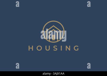 Elegant Logo Housing Solutions Harmonious Dream Home Crafting Comfortable Spaces Stock Vector