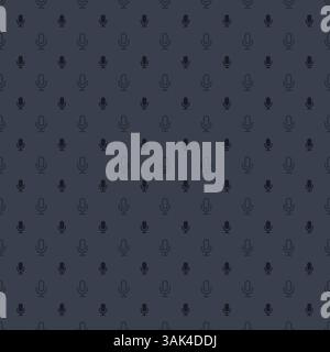 Vector seamless pattern microphones for design Stock Vector