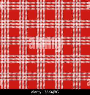 Red and white checkered pattern Stock Photo