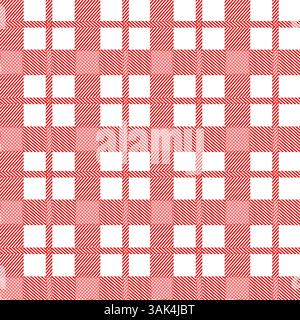 Red and white checkered pattern Stock Photo
