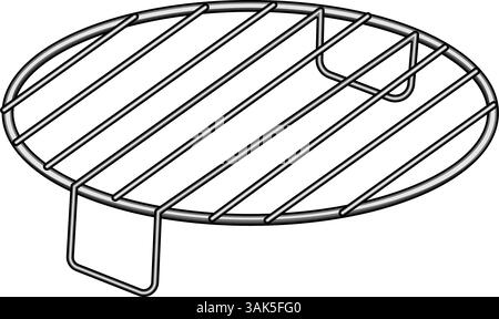 portable grill rack cartoon vector illustration Stock Vector Image ...