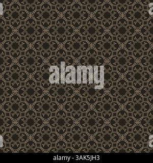 Vintage gold background embossed metal texture vector seamless pattern Stock Vector