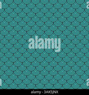 Bright intersecting repeating circles Stock Vector