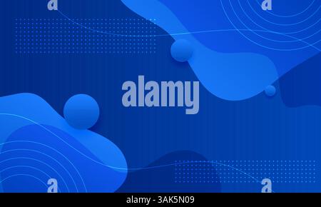 Modern abstract gradient wavy geometric background Stock Vector