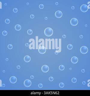 Water drops on blue background Stock Vector