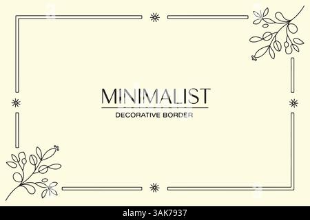 Minimalist Decorative border Stock Vector
