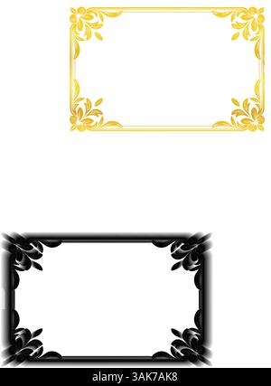 Minimalist Decorative border Stock Vector