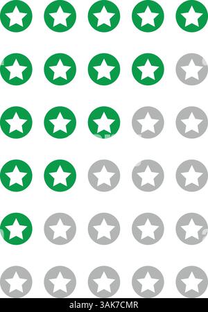 Star Rating Progress Concept - Customer Feedback & Review Score Representation Stock Vector