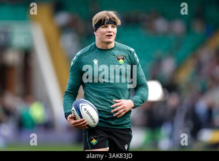Northampton Saints Henry Pollock Warming Up Ahead Of The Investec Northampton Saints Henry Pollock Warming Up Ahead Of The Investec