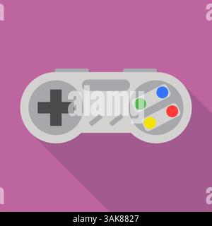 Play game vector isolated joystick icon, gamepad computer controller sign Stock Vector