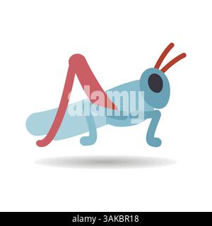 Grasshopper locust isolated icon. Agriculture sign. Graph symbol for your web site design, logo, app, UI. Vector illustration, EPS10. Stock Vector