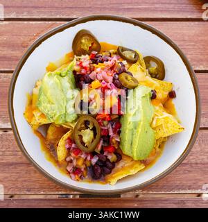 Nachos with guacamole, Sitges, Spain, Stock Photo