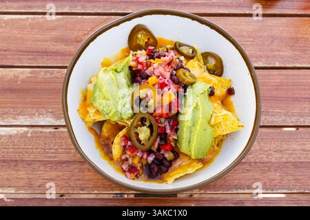 Nachos with guacamole, Sitges, Spain, Stock Photo
