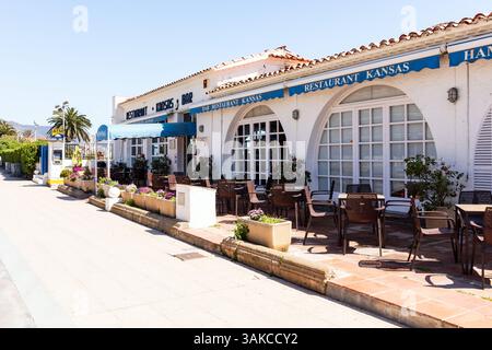 Kansas restaurant and bar Sitges, Catalonia, Spain. Stock Photo