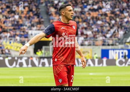 Gabriele Zappa of Cagliari during the serie A Enilive match between