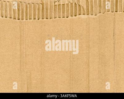 brown corrugated cardboard texture useful as a background Stock Photo