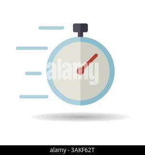 Fast delivery vector icon. Stopwatch with speed. Delivery sign. Graph symbol for cooking web site and apps design, logo, app, UI Stock Vector