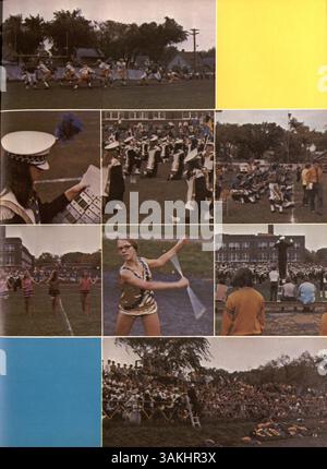 The 'Wizard '72' yearbook from Edison High School documents the experiences of the student body during the 1971-1972 school year, focusing on student, teacher, and community involvement, as well as African American contributions to the school. Stock Photo