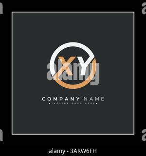 XY Minimal Vector Logo - Simple Business Logo for Monogram X and Y Stock Vector