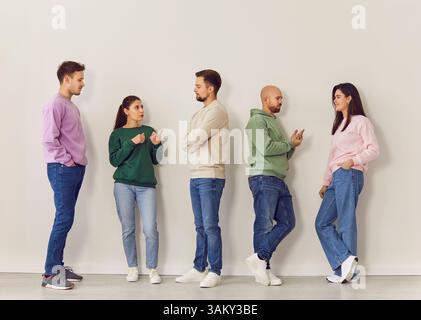 Group Of Colleagues Engaged In Office Meeting Stock Photo
