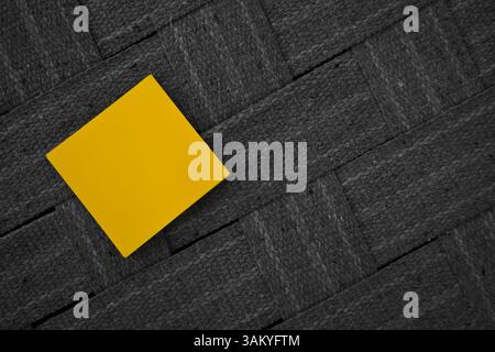 A blank yellow sticky note with copy space Stock Photo