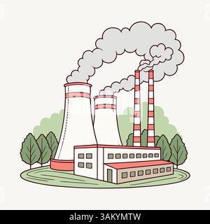 Air pollution vector illustration Stock Vector