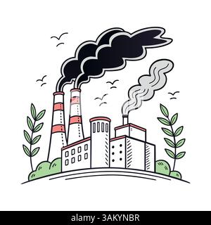 Air pollution vector illustration Stock Vector