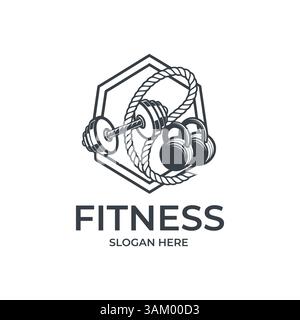 Fitness Gym Workout Logo, fitness logo, High protein icon. fitness logo, badge, symbol, stamp, or logo. Fitness nutrition for gym and muscles logotype, Stock Vector