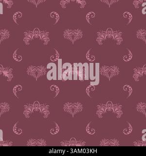 Paisley vector seamless pattern, fantastic flower, leaves, textile bohemian print Stock Vector
