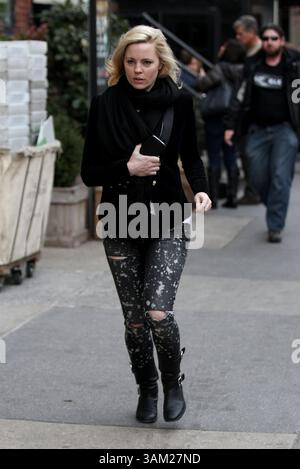 April 3, 2014 - New York City, NY, USA - Actress Melissa George arrives on the set of the TV pilot 'Dangerous Liaisons' on April 3 2014 in New York City  (Credit Image: © Zelig Shaul/Ace Pictures/ZUMAPRESS.com) Stock Photo