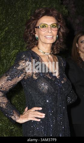 Actress Sophia Loren attends the CHANEL Tribeca Film Festival Artist Dinner at Balthazar in New