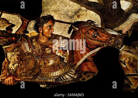 Alexander the Great in battle with Persian King Darius III ,Alexander ...