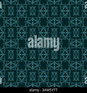 Floral pattern, pretty flowers on gray blue background Stock Vector