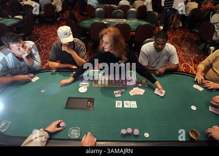 Rita Cassaro deals Texas Hold'em at the Seminole Hard Rock Casino in ...