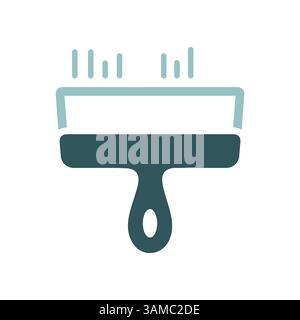 Putty knife tool vector icon. Construction, repair and building. Graph symbol for your web site design, logo, app, UI Stock Vector