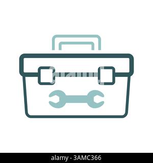 Tolbox vector flat icon. Construction, repair and building. Graph symbol for your web site design, logo, app, UI Stock Vector