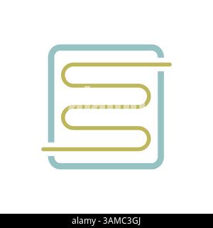 Warm floor icon, electric warm floor. Construction, repair and building. Graph symbol for your web site design, logo, app, UI Stock Vector