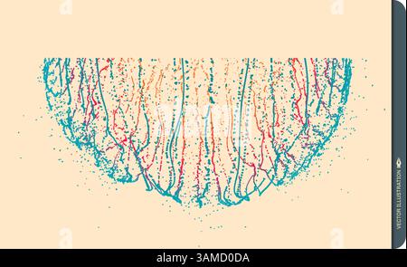 3d abstract half-round. Textbook, booklet or notebook mockup. Business brochure. Cover design template. Vector illustration. Stock Vector