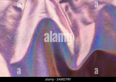 Wavy holographic fashion textile as background texture Stock Photo