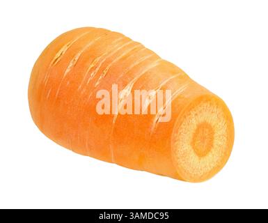 Half of raw carrot isolated on white Stock Photo