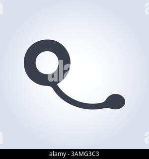 Headphone mic icons, symbols, and premium-quality graphic design elements. Modern sign Stock Vector