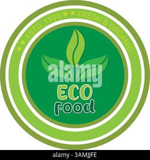 Eco food logo template Stock Vector