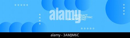 Trendy geometric background with transparent spheres Stock Vector