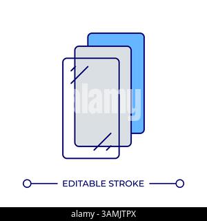 Material layers set line color icon Stock Vector