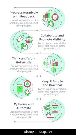 Performance management system infographic vertical sequence Stock ...