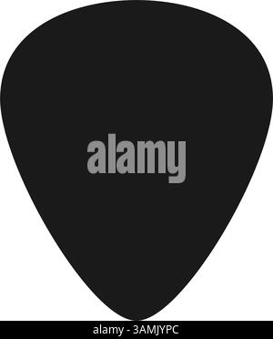 Guitar pick shape icon. Plectrum sign. Tringle plastic guitar pick symbol. Music mediator icon. Design element. Vector illustration isolated on white Stock Vector