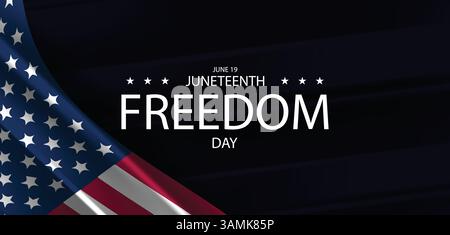 Commemorating Juneteenth A Day of Freedom and Unity Stock Vector